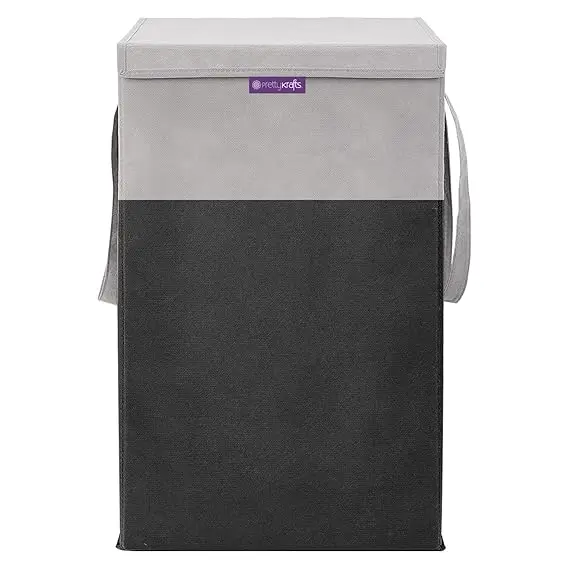 PrettyKrafts 75 LTR Foldable Laundry Basket for Clothes | Non-Woven Laundry Bag | Washing Clothes Storage Basket