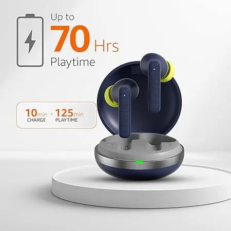 amazon basics TWS in-Ear Earbuds (AB-T17) with Fast Charging up to 70 Hours of Playtime