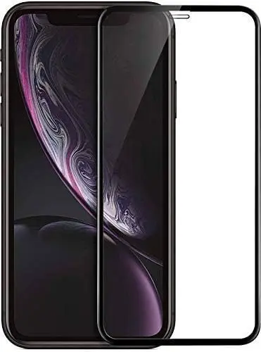 Solimo Tempered Glass Screen Protector Compatible for iPhone 11 / iPhone XR (Black) 